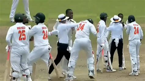 South African Bowler Grabs Bangladesh Batter's Helmet In Ugly Mid-Pitch ...