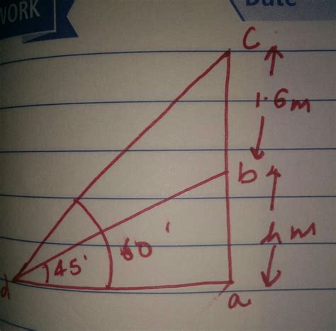 A statue of 1.6 m tall stands on a top of pedestal from a point on the ...