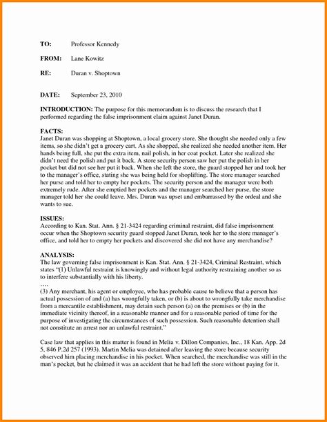 Legal Analysis Memorandum Example at Aiden Darcy blog