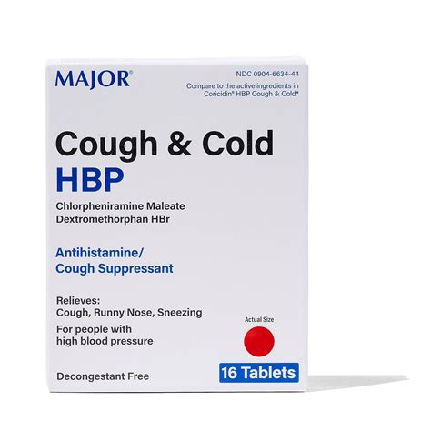 Amazon.com : MAJOR Cough and Cold Medicine - Cough and Sinus Formula for High Blood Pressure ...