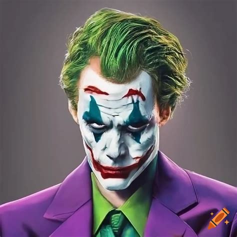 Bill skarsgård portraying joker character on Craiyon