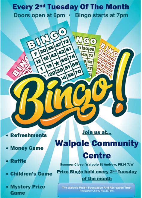 Prize Bingo, Doors Open @ 6PM, All Ages Welcome, Summer Close, Walpole ...
