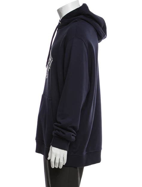 Burberry Graphic Print V-Neck Hoodie - Blue Sweatshirts & Hoodies ...