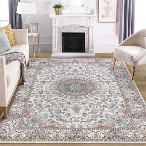 Washable Rug Living Room Rugs: 9x12 Area Rug Large Machine Washable Non ...