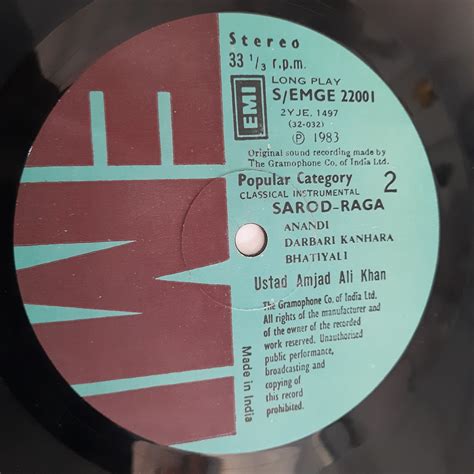 Amjad Ali Khan - Guldasta-E-Raga (Vinyl) (2 LP) | MusicCircle