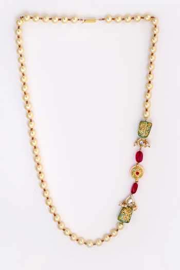 Buy Gold Plated Pearl Necklace by Dugran By Dugristyle Online at Aza ...