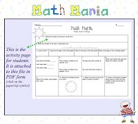 Image result for Math Mania Games Worksheet