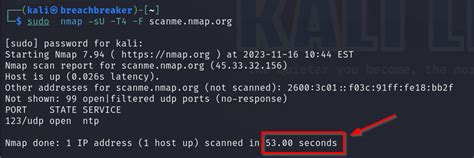 Nmap UDP Scan 的图像结果