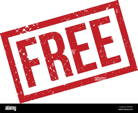 Free Rubber Stamp. Red Free Rubber Grunge Stamp Seal Vector ...
