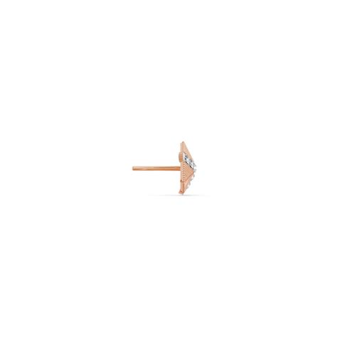 Geo Sparkle 9KT Gold Laboratory Grown Diamond Single Stud Earring ...