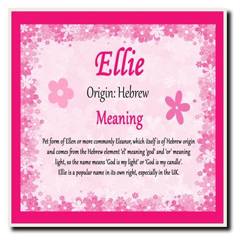 Ellie Personalised Name Meaning Certificate - The Card Zoo