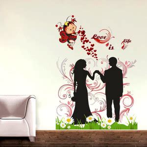 Decor Wall 30 cm Valentine Love Wall Sticker Self Adhesive Sticker ...