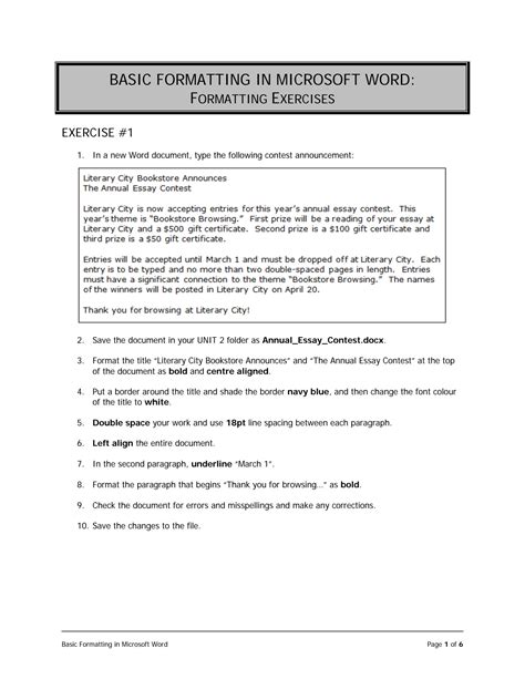 Image result for Word Exercise