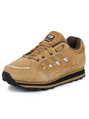 ABROS Men's AUSG7009 Jogger-3 Outdoor Suede Leather Shoes -Camel -6UK ...
