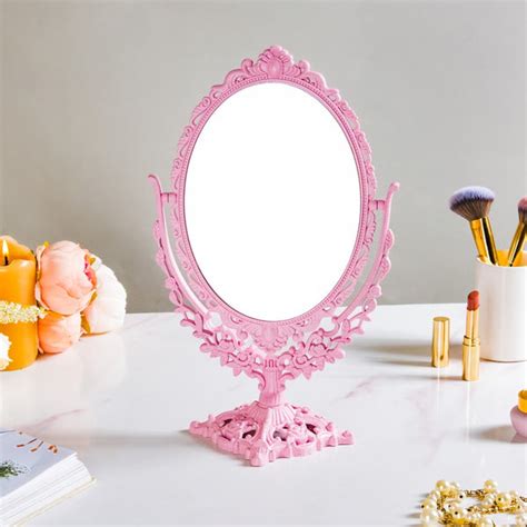 Vintage Ornate Double Sided Mirror Pink Online - Premium Table Mirror ...