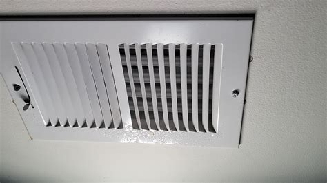 Why is there sometimes a buildup of water on the cover of the vents in ...