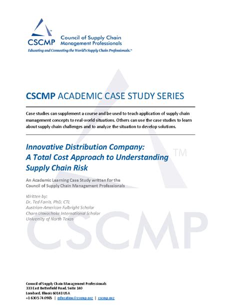 C12 Innovative Distribution Company - Council of Supply Chain ...