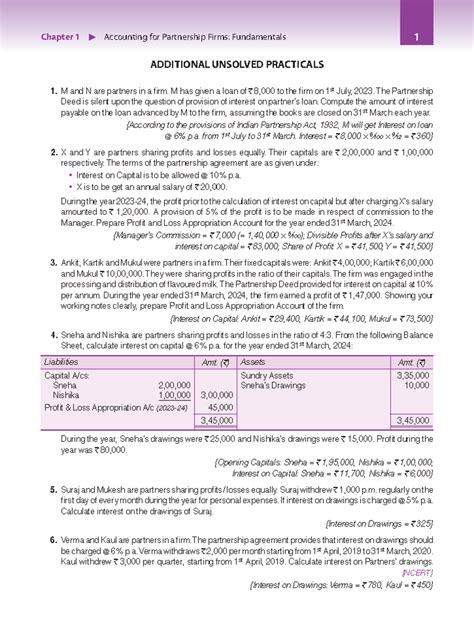 9 Simple Unsolved - Material - 1 ADDITIONAL UNSOLVED PRACTICALS M and N ...