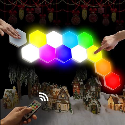Hexoglow Hexagon LED Lights - Premium Set of Hexagon Wall Lights “6 PCS ...