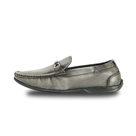 Chamda Men’s Grey Formal Genuine Leather Adjustable Loafers – chamdaonline