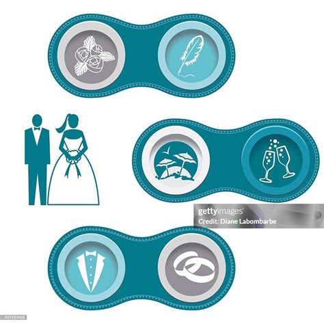 Wedding Infographic Borders With Icon Set High-Res Vector Graphic ...