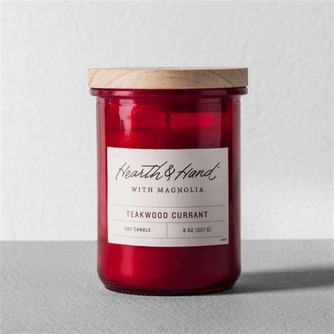 Hearth and Hand Magnolia Lidded Jar Container Candle 8oz Farmhouse ...