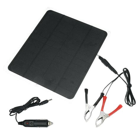 Buy EIMELI 20W Solar Panel 12V Trickle Charge Battery Charger ...