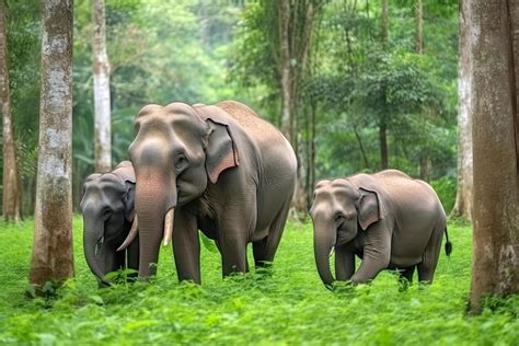 Asian Elephant Family