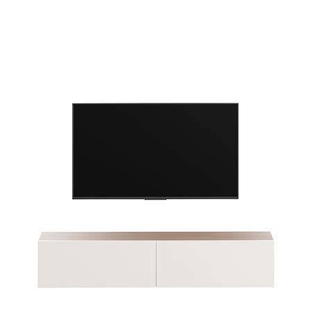 Wall Mounted TV Unit for 55 Inch TV with Storage - Jiva | Furneaser