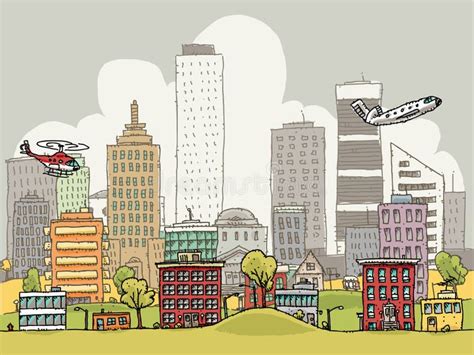 Busy City Cartoon 的图像结果