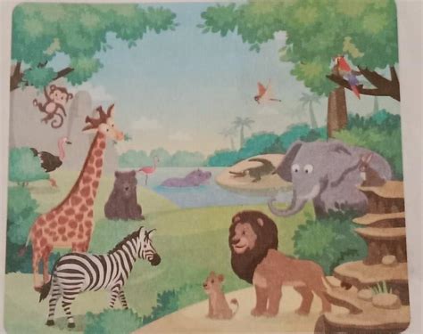 Use prepositions to say where the animals are and what they are doing ...