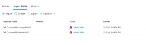Dell Command Update AMDX Template Upload Fails in Microsoft Intune ...