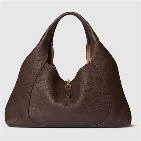 Borsa a spalla Gucci Softbit misura maxi in pelle marrone scuro | GUCCI® IT