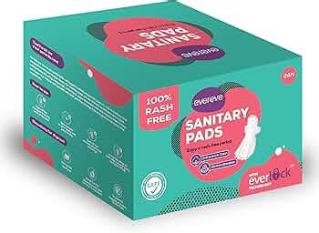 Evereve 100% Us Cotton Ultra Thin Rash Free Sanitary Pads, Pack of 24 ...
