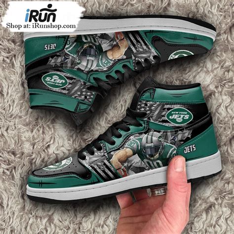 New York Jets Mascot Jordan 1 Sneaker, NY Jets Custom Shoes