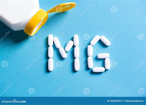 Magnesium Pill To Improve The Health Of The Bones Of The Body And Cure Diseases Royalty-Free ...