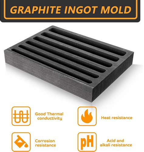 Otoolling Graphite Ingot Mold Gold Silver Long Strip Graphite India | Ubuy