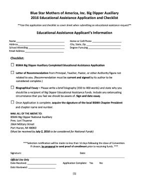 Fillable Online bluestarmothers Blue Star Mothers of America Inc Big ...