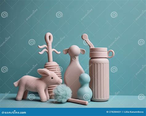 Flat Lay with Baby Sleep Accessories with Milk Bottles, Pacifier ...