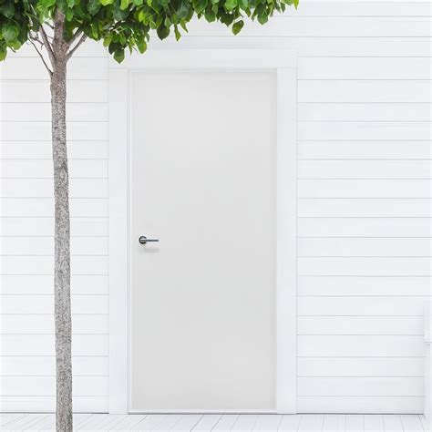 PUERTA DE ACERO LISA BLANCA DE 213 X 90 X 3.5 CM | The Home Depot ...