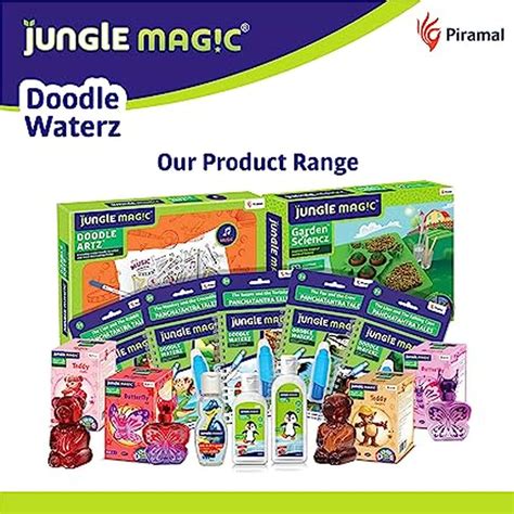 Buy JUNGLE MAGIC DOODLE WATERZ - REUSABLE I WATER COLOURING BOOK ...