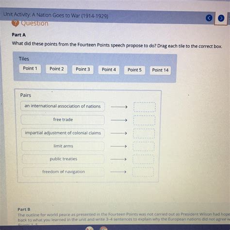 What did these points from the Fourteen Points speech propose to do ...
