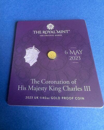 2023 1/40th GOLD PROOF COIN of the Coronation of His India | Ubuy