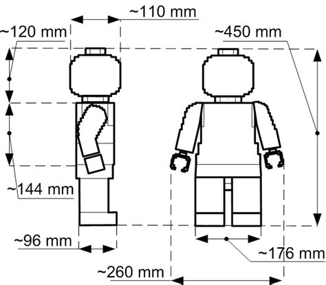 Image result for LEGO Man Dimensions