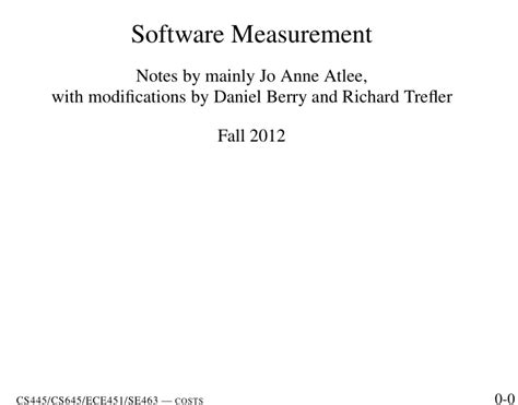 Software Measurement 的图像结果