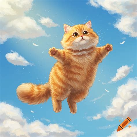 Flying cat with wings on Craiyon