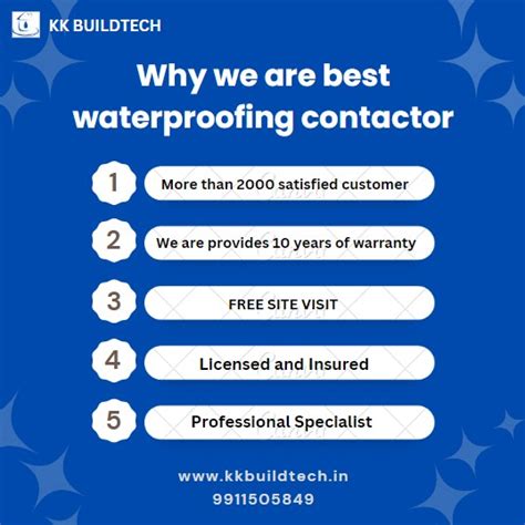 No.1 Waterproofing in Delhi by KK Buildtech waterproofing