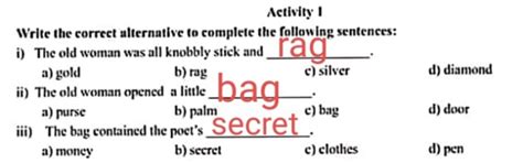 Class 10 Model Activity Task Part 5 English 2021 July