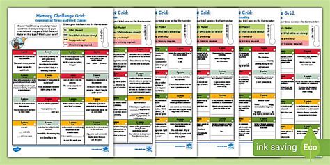 Year 6 SPaG Retrieval Working Memory Challenge Grid Bumper Planning Pack
