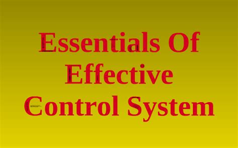 Image result for Essentials of Effective Control System